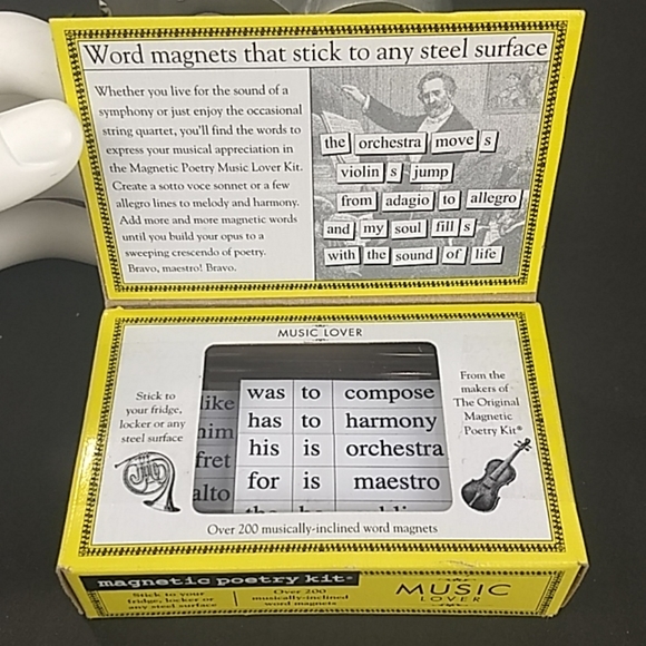 Magnetic Poetry Inc. Other - NWT Music Lover ❤️ magnetic poetry kit, over 200 music-themed magnets!